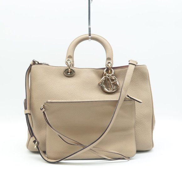 Dior VIP Beige W/P Leather Satchel - Picture 1 of 12